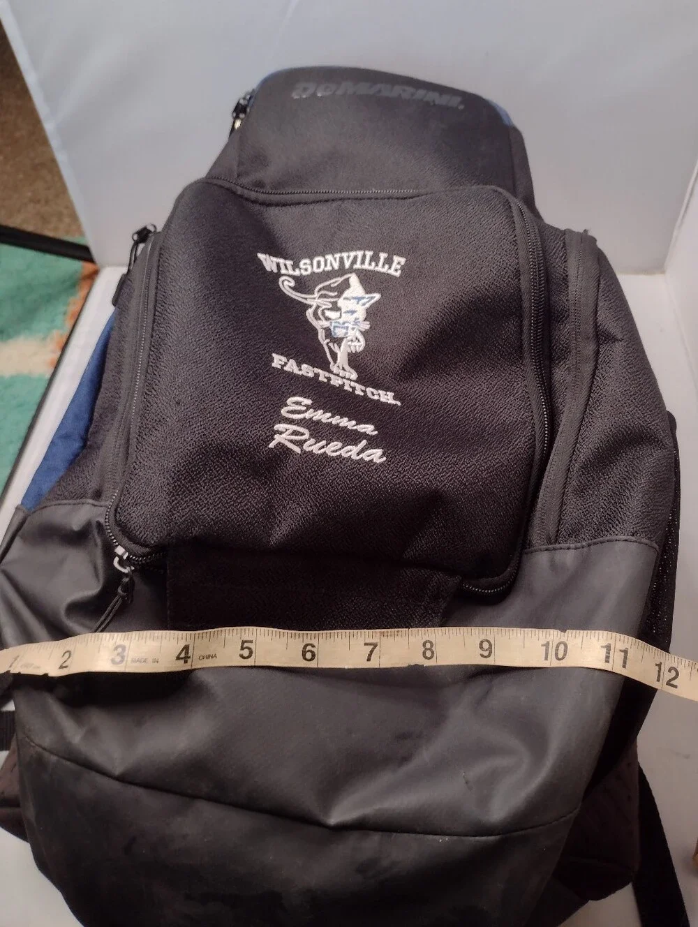 DeMarini Voodoo Baseball Softball Players Equipment Backpack Black Navy